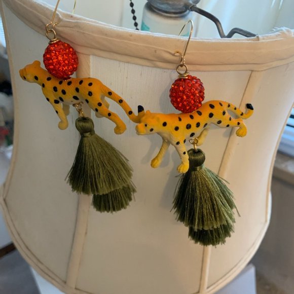 Lenora Dame Cheetah Earrings - Picture 2 of 3